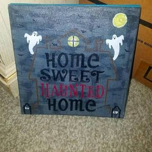 Haunted house welcome